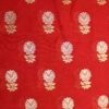 AS42747 Chanderi Butti Alizarin Crimson Red Weaved Floral Fabric 1