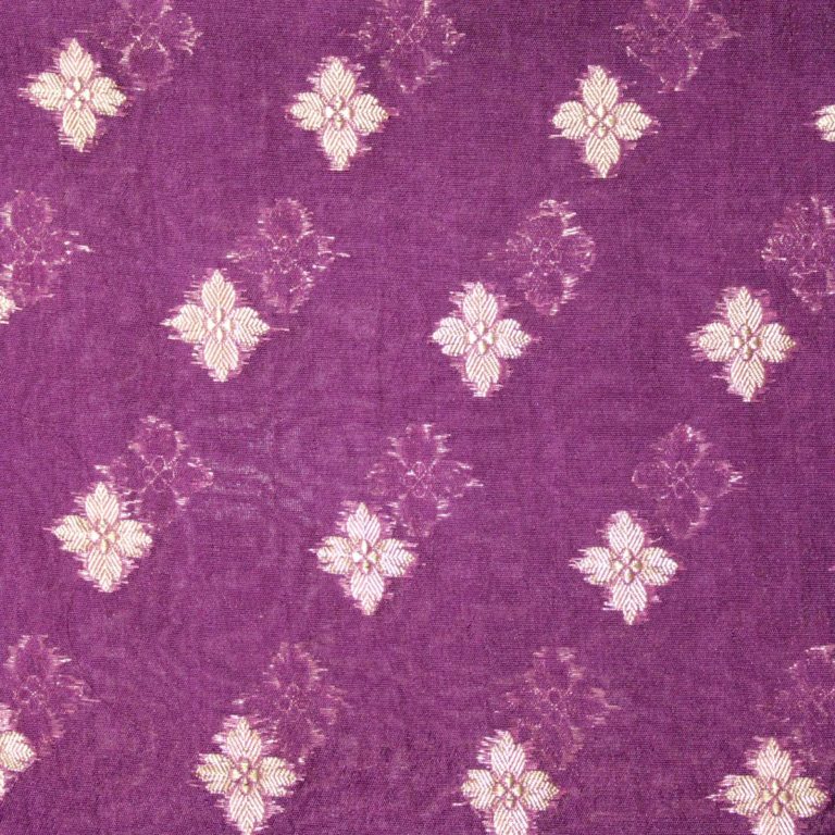 AS42751 Chanderi Butti Dark Violet Weaved Fabric 1