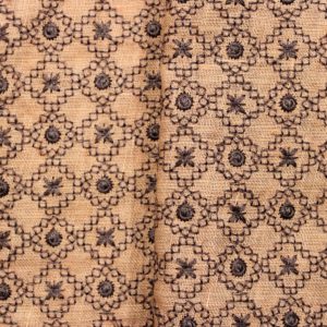 AS42804 Linen Embroided Fabric Peach 1
