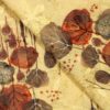 AS42847 Cotton Embroidery Printed Fabric With Floral Embroidery Peanut Brown 3