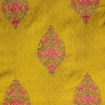AS42853 Cotton Embroidery With Buttas Dijon Yellow 1