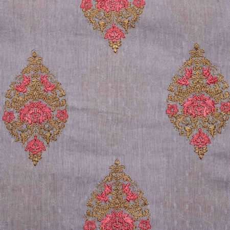 AS42854 Cotton Embroidery With Buttas Indigo Blue 1