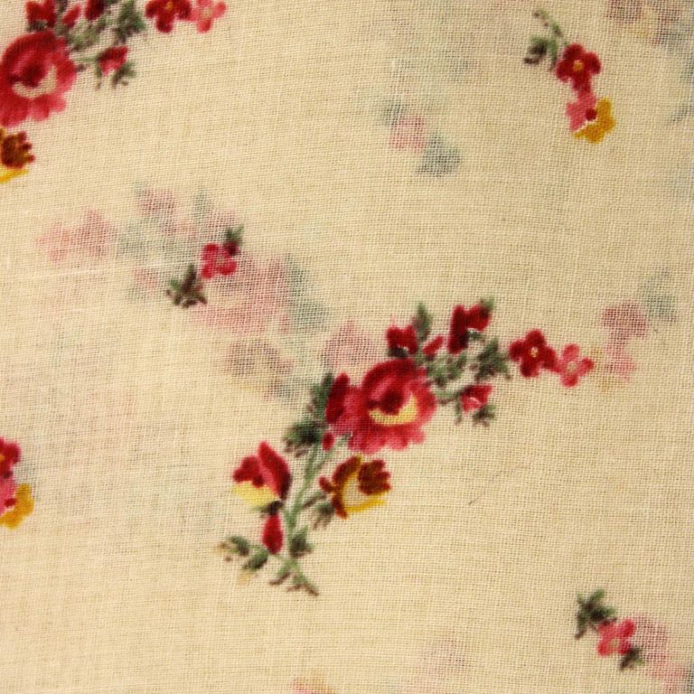 AS42872 Mul Cambric Floral Print Light Cream 2