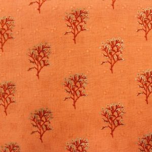AS42888 Cotton Floral Prints Tangerine Orange 1