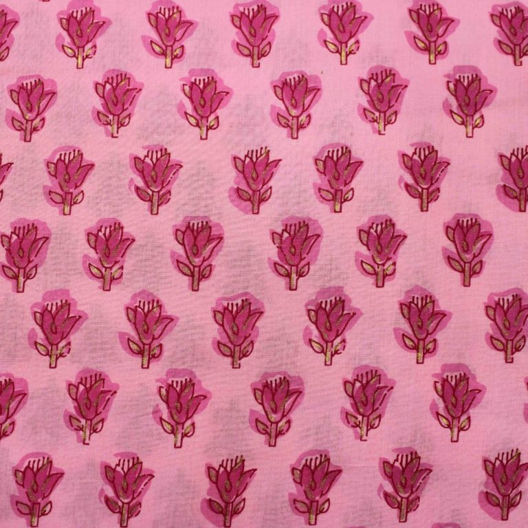 AS42899 Cotton Floral Prints Taffy Pink 1
