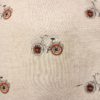 AS42928 Cotton Bicycle Print Linen Cream Fabric Orange 1