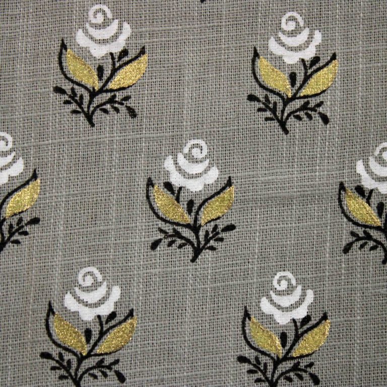 AS42939 Cotton Floral Print Grey 2