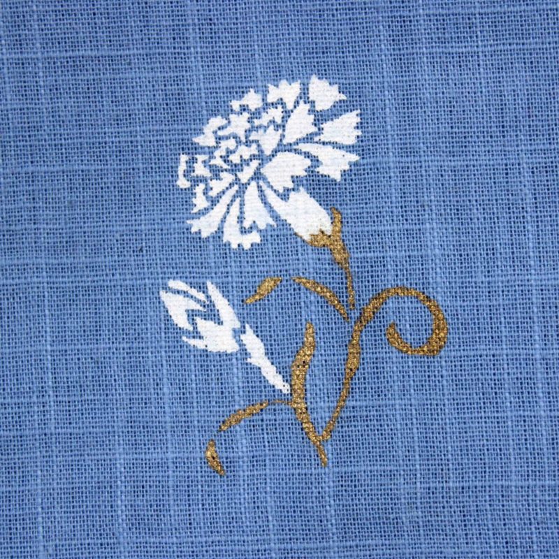 AS42946 Cotton Floral Print Cerulean Blue 2