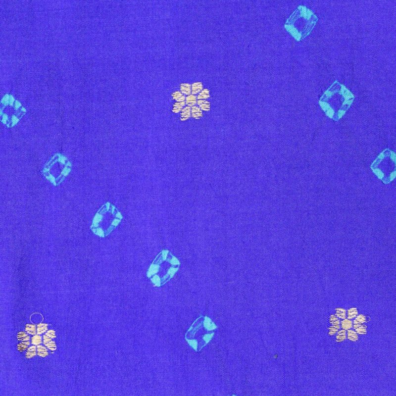 AS42988 Banarasi Bandhej With Floral Embroidery Azure Blue 1