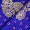 AS42990 Banarasi Bandhej With Floral Embroidery Persian Blue 2