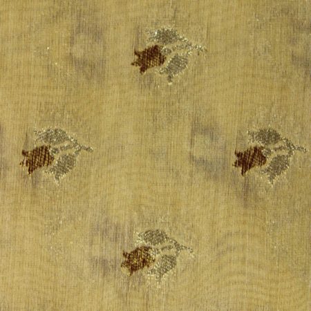 AS43023 Kataan Silk Butti Floral Work Tan Cream 1