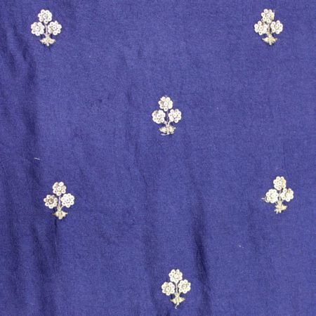 AS43064 Spun Munga Butti Floral Tikki Pattern Persian Blue 1