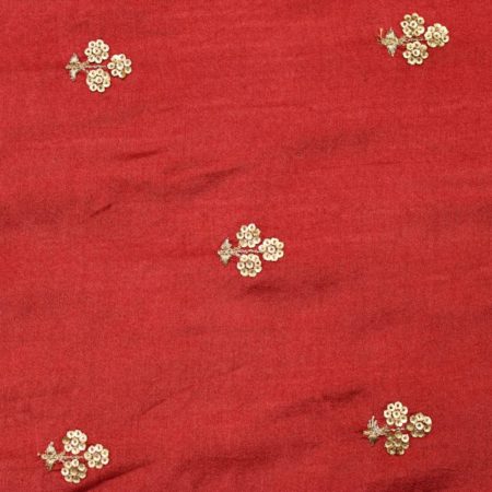 AS43067 Spun Munga Butti Floral Tikki Pattern Persian Red 1