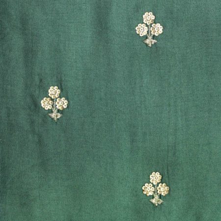 AS43072 Spun Munga Butti Floral Tikki Pattern Bluish Green 1