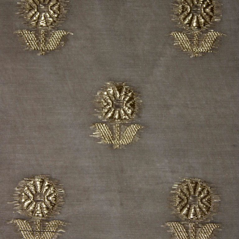 AS43195 Chanderi Silk Floral Butti Light Grey 2