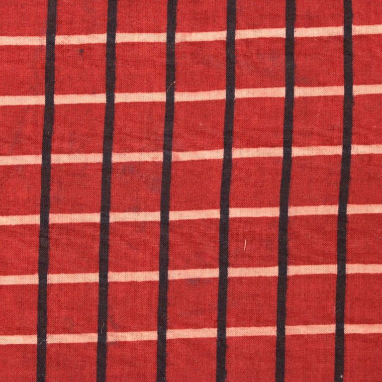 AS43283 Cotton Checked Prints Cardinal Red 1