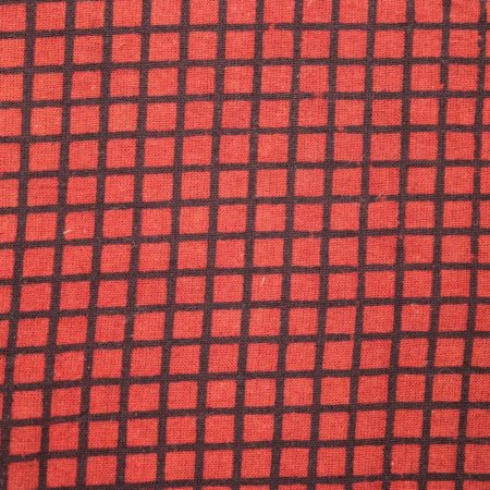 AS43287 Cotton Checked Prints Crimson Red 1