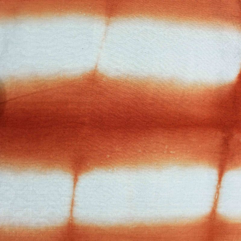 AS43456 Shibori Fabric With Design Orange White 1