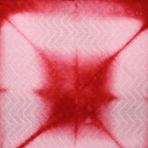 AS43461 Shibori Fabric With Design Pink Red 1
