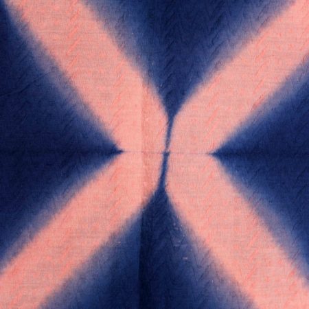 AS43462 Shibori Fabric With Design Blue Pink 1