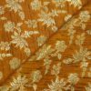 AS43502 Banarasi Floral Silk Weave Medallion Yellow 2