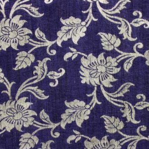 AS43505 Banarasi Floral Silk Weave Navy Blue 1