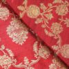AS43507 Banarasi Floral Silk Weave Carmine Red 2