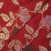 AS43509 Banarasi Floral Leafy Silk Weave Barn Red 2