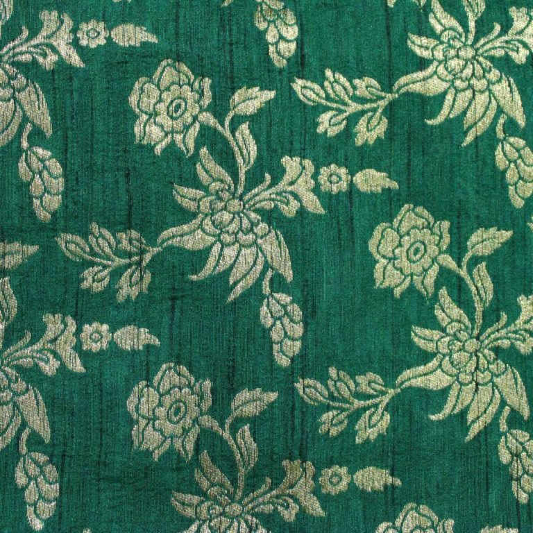 AS43512 Banarasi Floral Silk Weave Pine Green 1