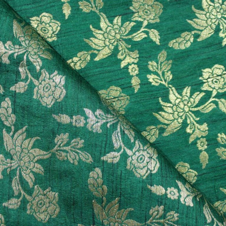 AS43512 Banarasi Floral Silk Weave Pine Green 2