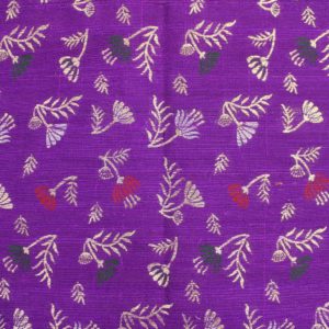 AS43526 Banarasi Floral Silk Weave Amethyst Purple 1