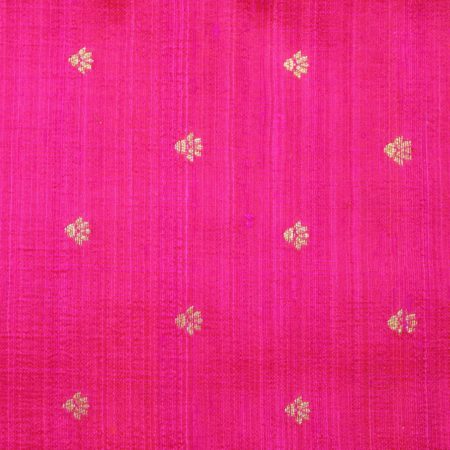 AS43530 Banarasi Silk Weave With Small Floral Pattern Fuscia Pink 1