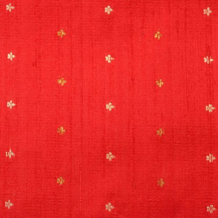 AS43531 Banarasi Silk Weave With Small Floral Pattern Crimson Red 1