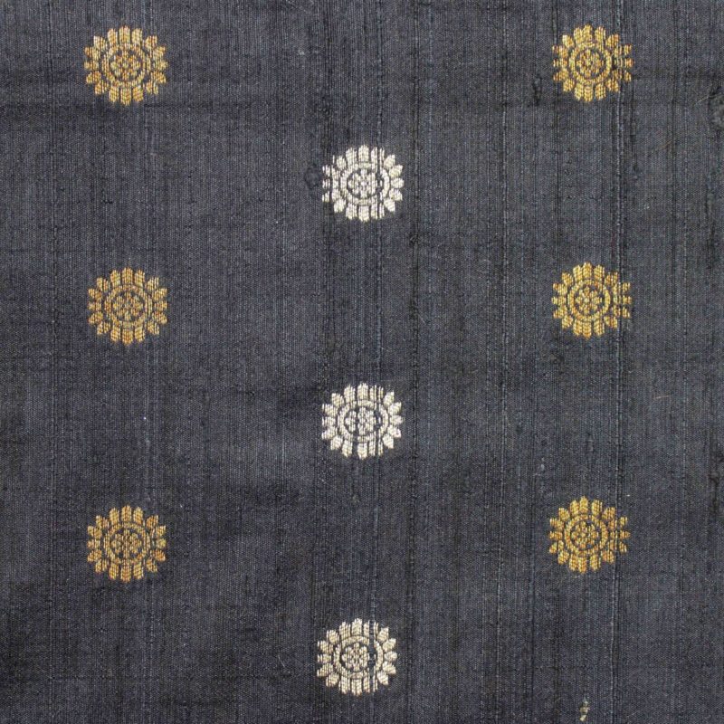 AS43540 Banarasi Floral Silk Weave Black 1