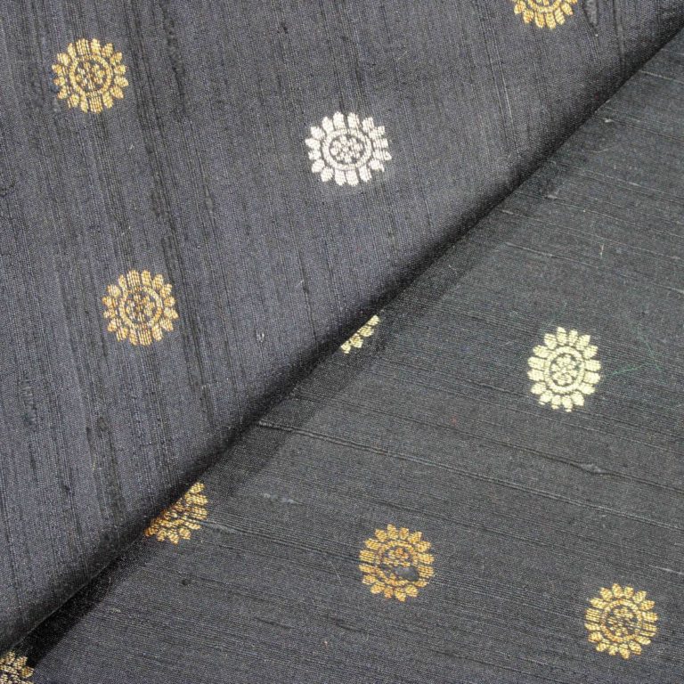 AS43540 Banarasi Floral Silk Weave Black 2