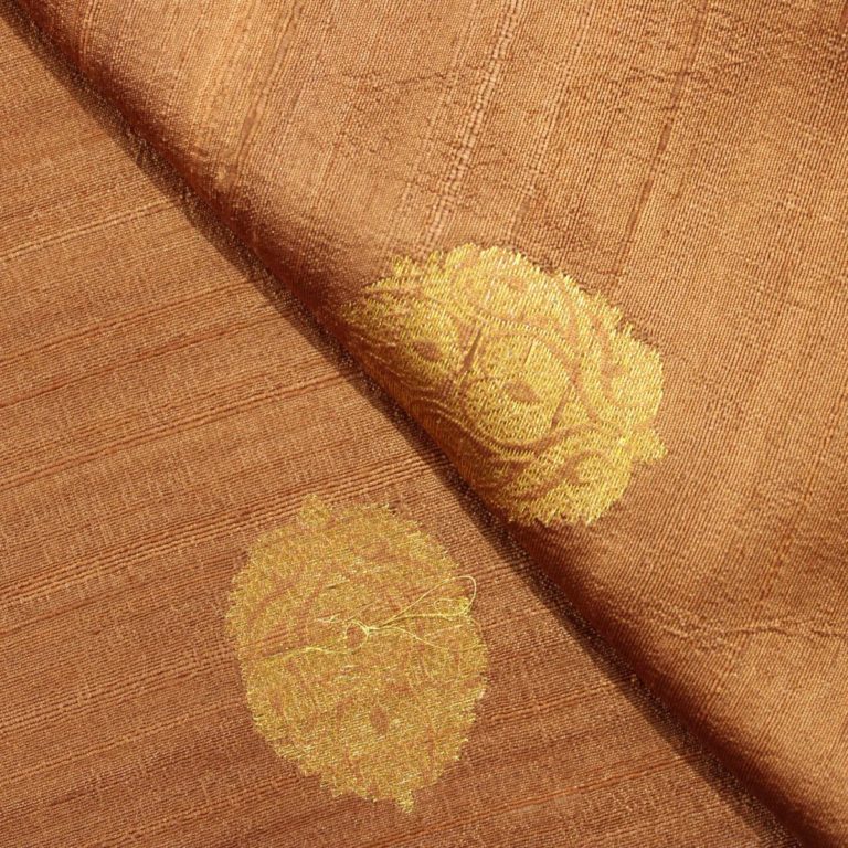 AS43549 Banarasi Silk Weave Caramel Brown 2