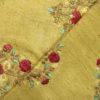 AS43569 Silk Heavy Embroidery With Floral Embroidery Flax Yellow 2