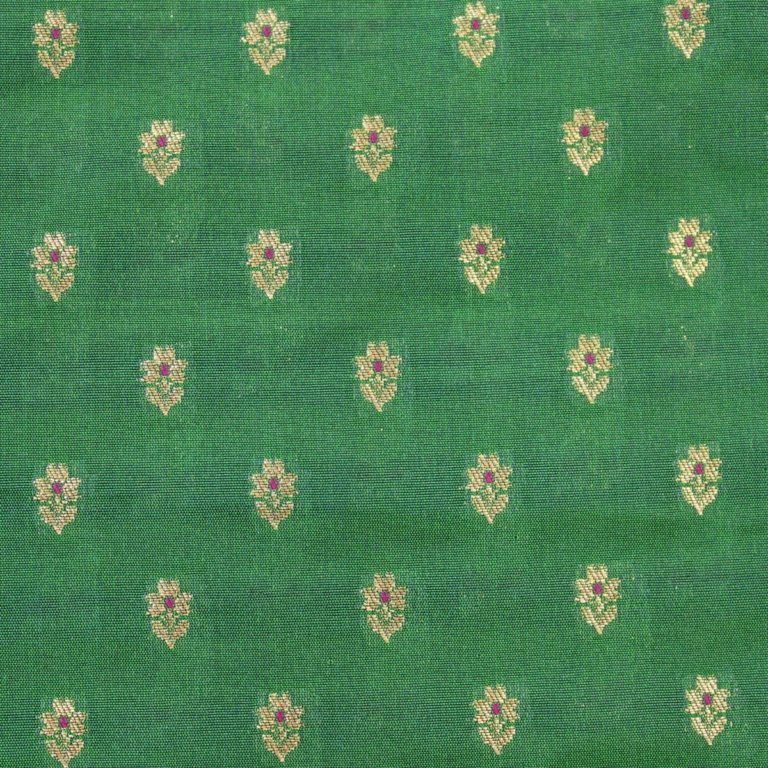 AS43587 Banarasi Butti Silk With Floral Butti Pine Green 1