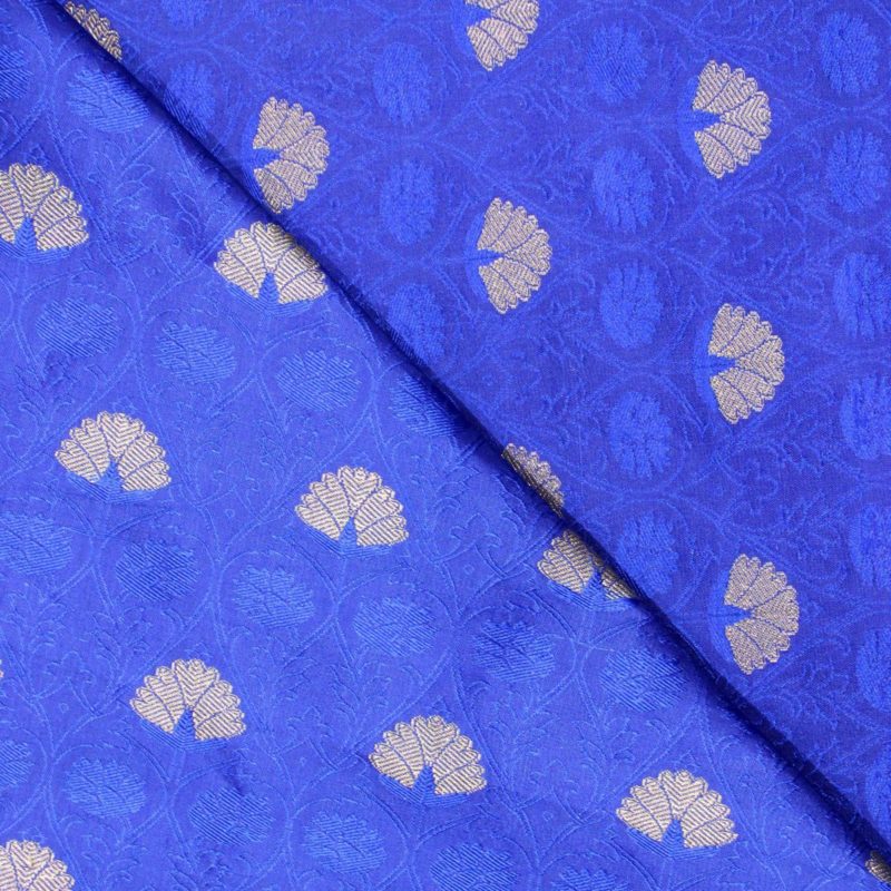 AS43619 Banarasi Butti Silk Brandeis Blue 2