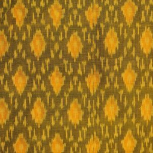 AS43649 Sico Silk Ikkat With Small Diamond Shape Flaxen Yellow 1