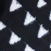 AS43667 Cotton Ikkat Triangular White Prints Black 1