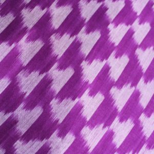 AS43675 Cotton Ikkat With White Patterns Purple 1