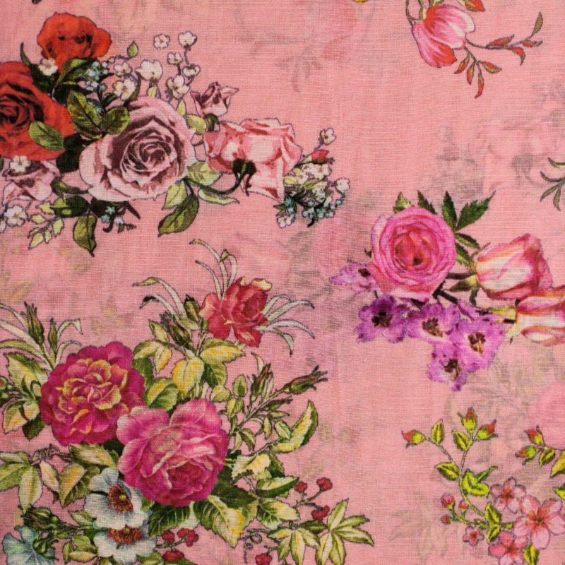 AS43718 Designer Floral Mal Cotton Prints Light Pink 1
