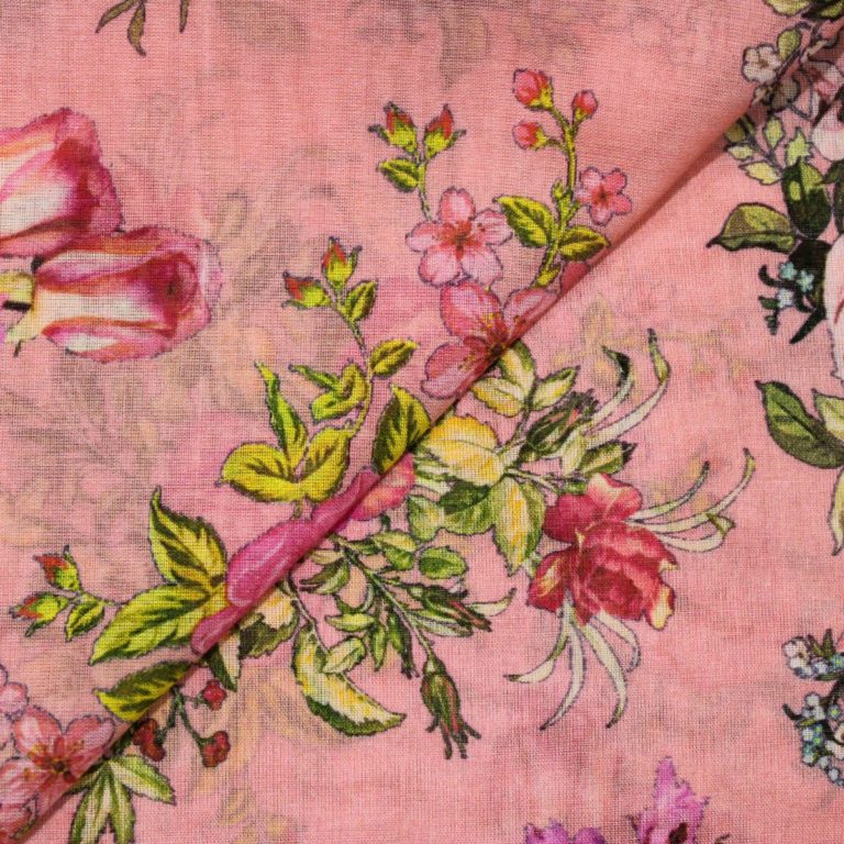 AS43718 Designer Floral Mal Cotton Prints Light Pink 2