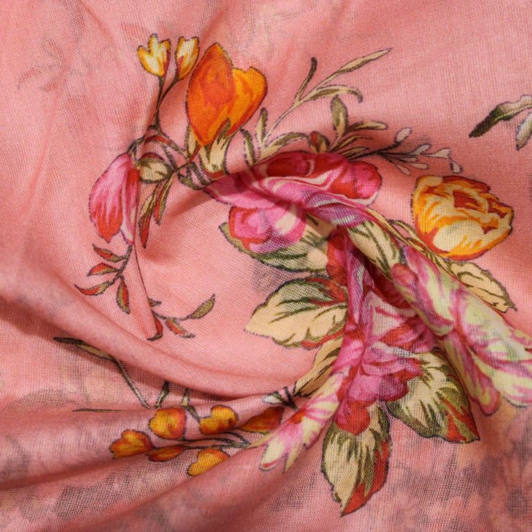 AS43718 Designer Floral Mal Cotton Prints Light Pink 3