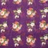 AS43722 Designer Mal Cotton With White Floral Prints Violet 1