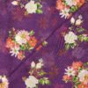 AS43722 Designer Mal Cotton With White Floral Prints Violet 2