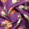 AS43722 Designer Mal Cotton With White Floral Prints Violet 3
