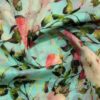 AS43724 Designer Mal Cotton With Pink Floral Prints Paled Turquoise 3