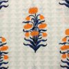 AS43728 Mal Cotton Jacquard Fancy Prints With Plant Print Pattens Blue 1